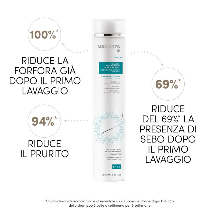 MEDAVITA PUROXINE Shampoo antiforfora ad azione istantanea 1000 ml - immagine 2