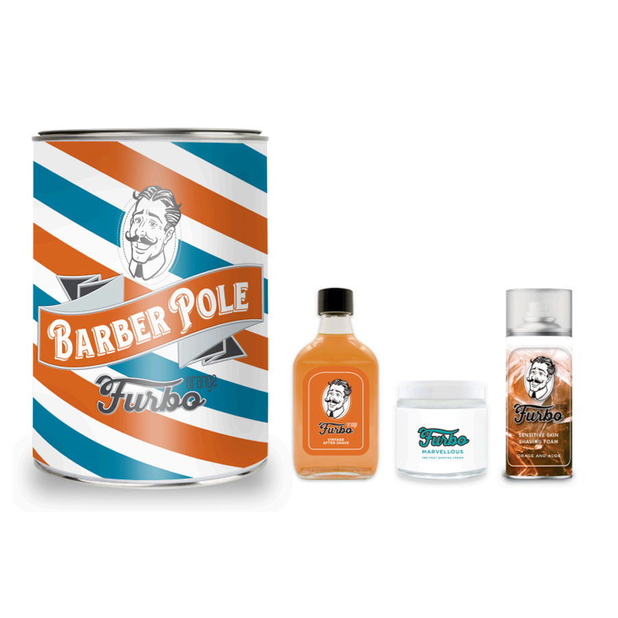 FURBO ORANGE BARBER POLE SET RASATURA